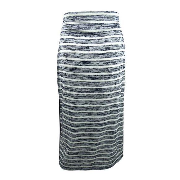 Tommy Hilfiger Women's Drawstring Midi Pencil Skirt (XS, Sky Captain/White) - Picture 2 of 3